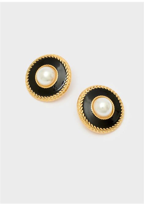 perla con clip NALì | EMOR1752ORO NERO